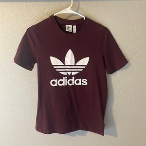 Womens maroon adidas shirt